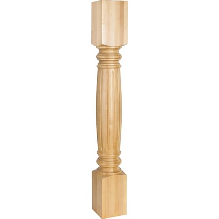 Hardware Resources 4-1/2" Wx4-1/2"Dx35-1/2"H Hard Maple Fluted Post P19HMP